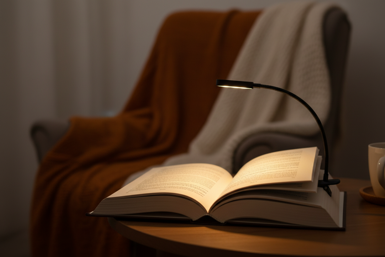 Please make the light smaller, and let it be attached to the last page of the book